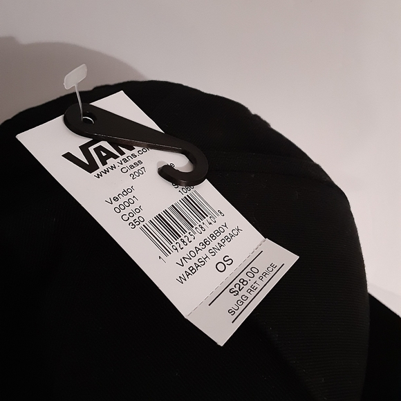 Vans Mens Black Skateboard Snapback Hat - Picture 6 of 6